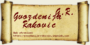 Gvozdenija Raković vizit kartica